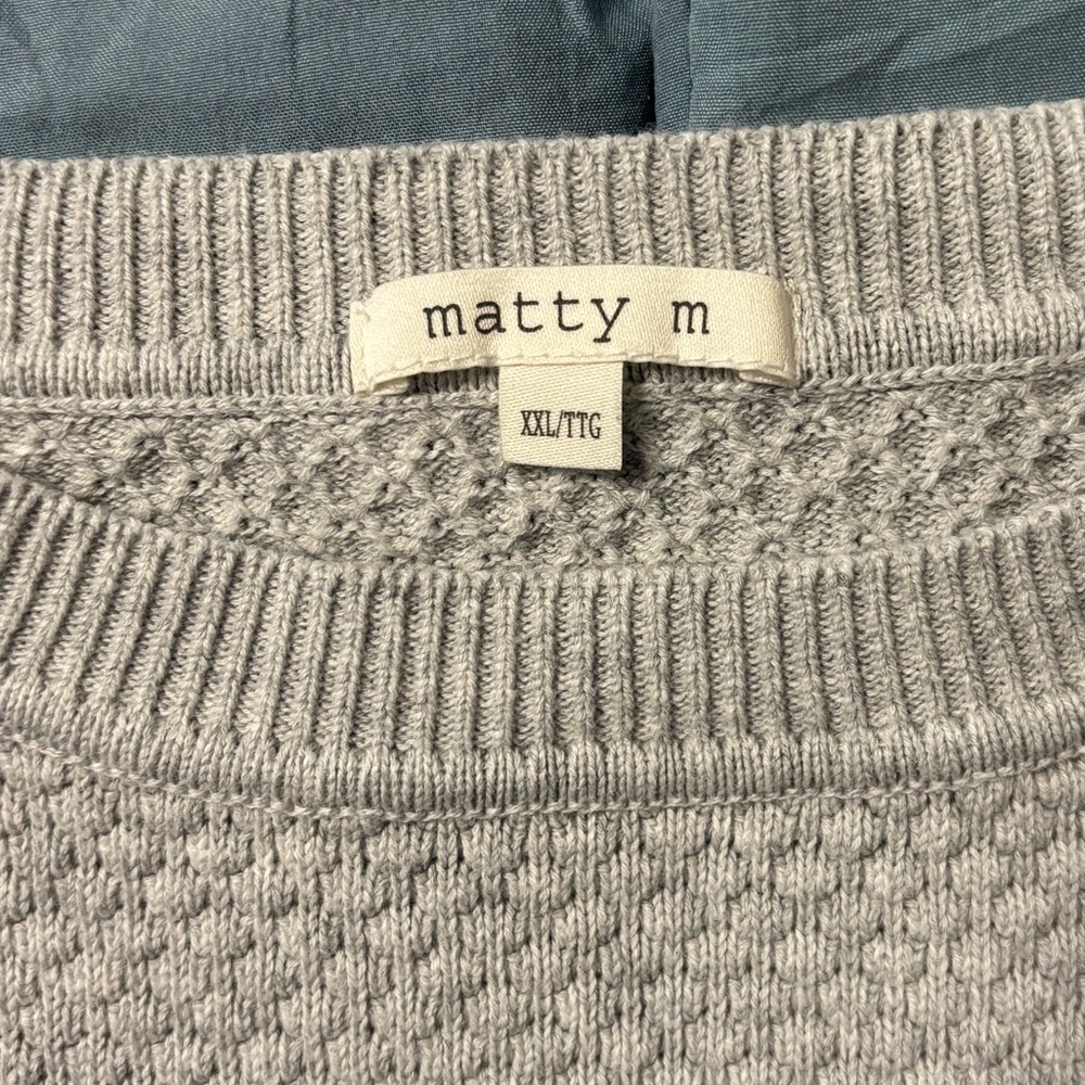 Matty 100% Grey Cotton Knit Top - Picture 10 of 10